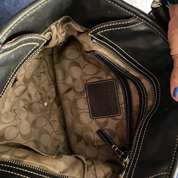 Coach black leather handbag - Picture 4 of 5